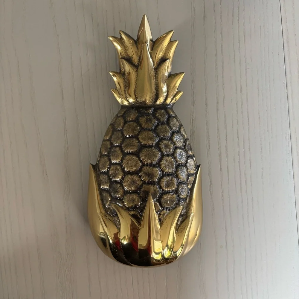 Gold Pineapple Wall Decor Accent - Decorative Home Wall Art